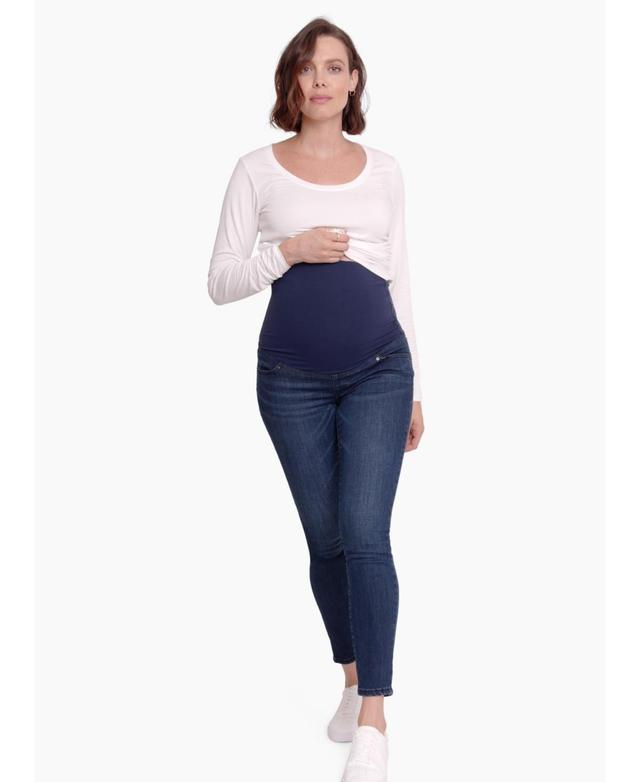 Womens Maternity Maternity Skinny Jean With Crossover Panel Product Image