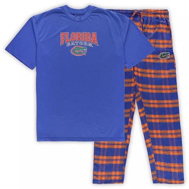 Mens Profile Royal/Orange Florida Gators Big & Tall 2-Pack T-Shirt & Flannel Pants Set Product Image