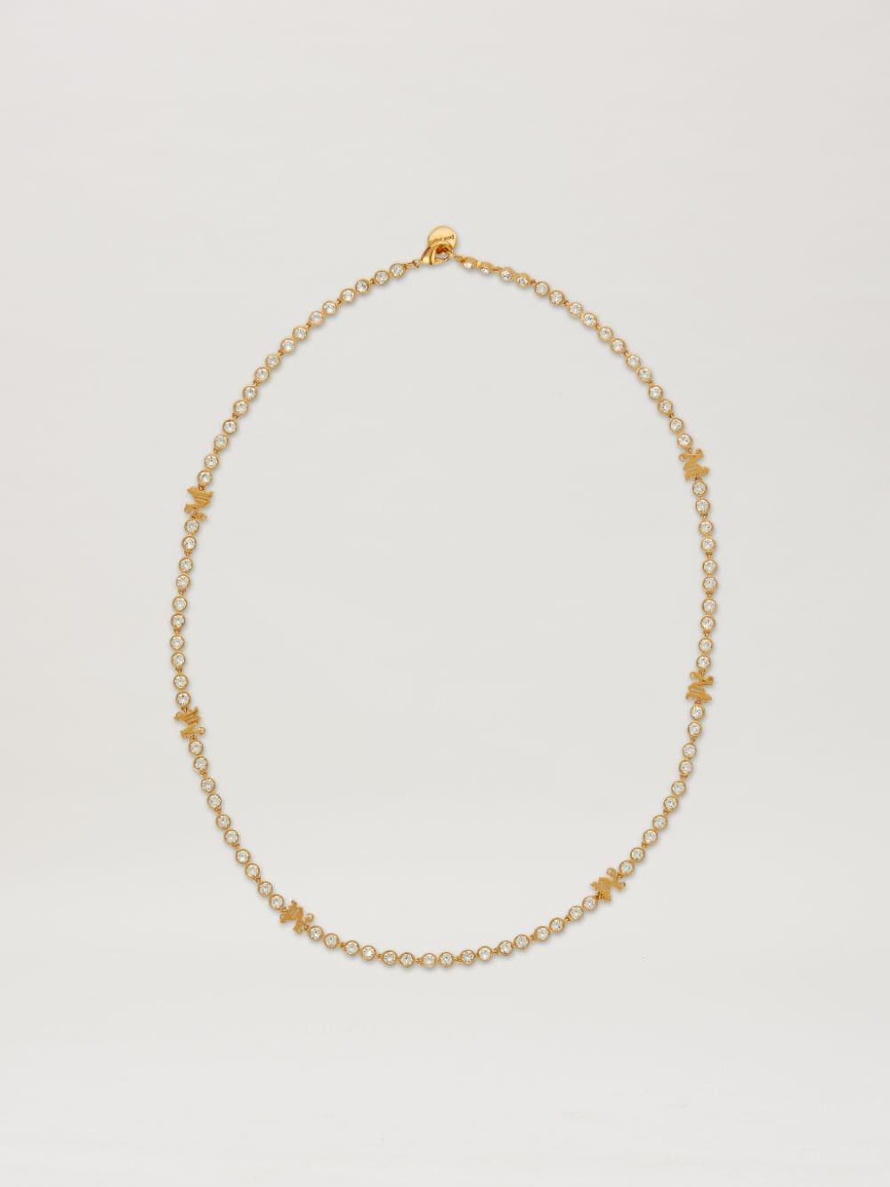 Monogram Long Necklace in gold  - Palm Angels® Official  Product Image