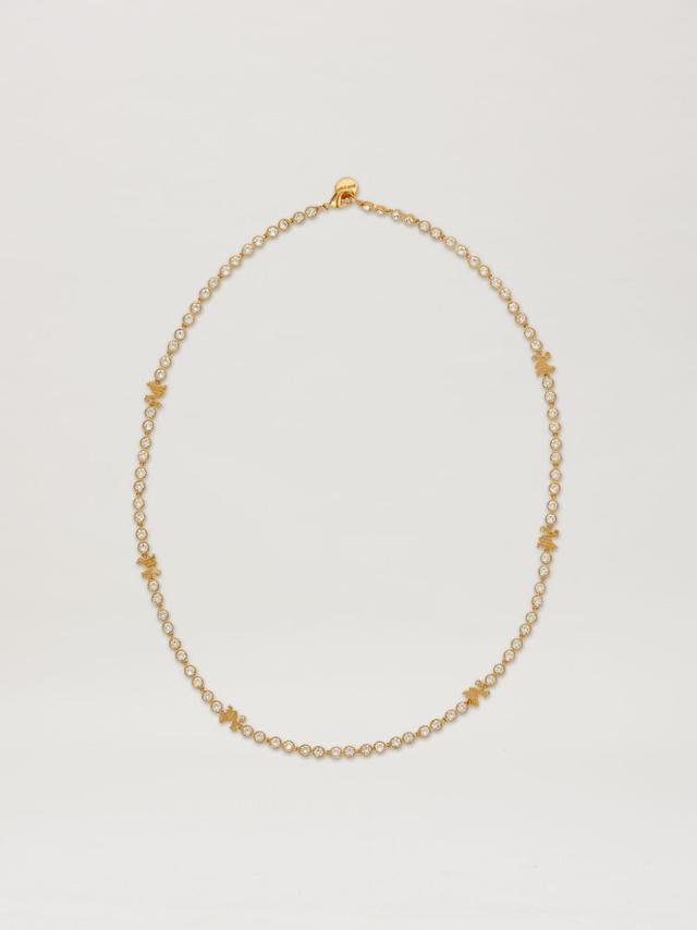 Monogram Long Necklace in gold  - Palm Angels® Official  Product Image