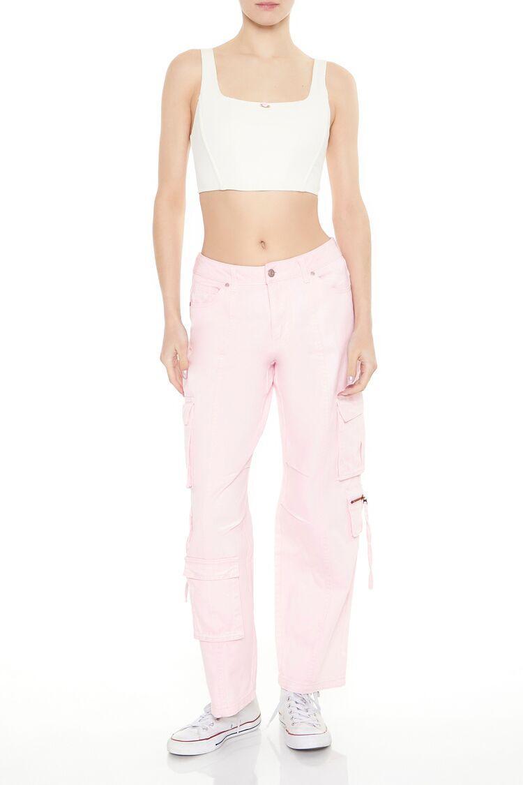 Acid Wash Twill Cargo Pants | Forever 21 Product Image