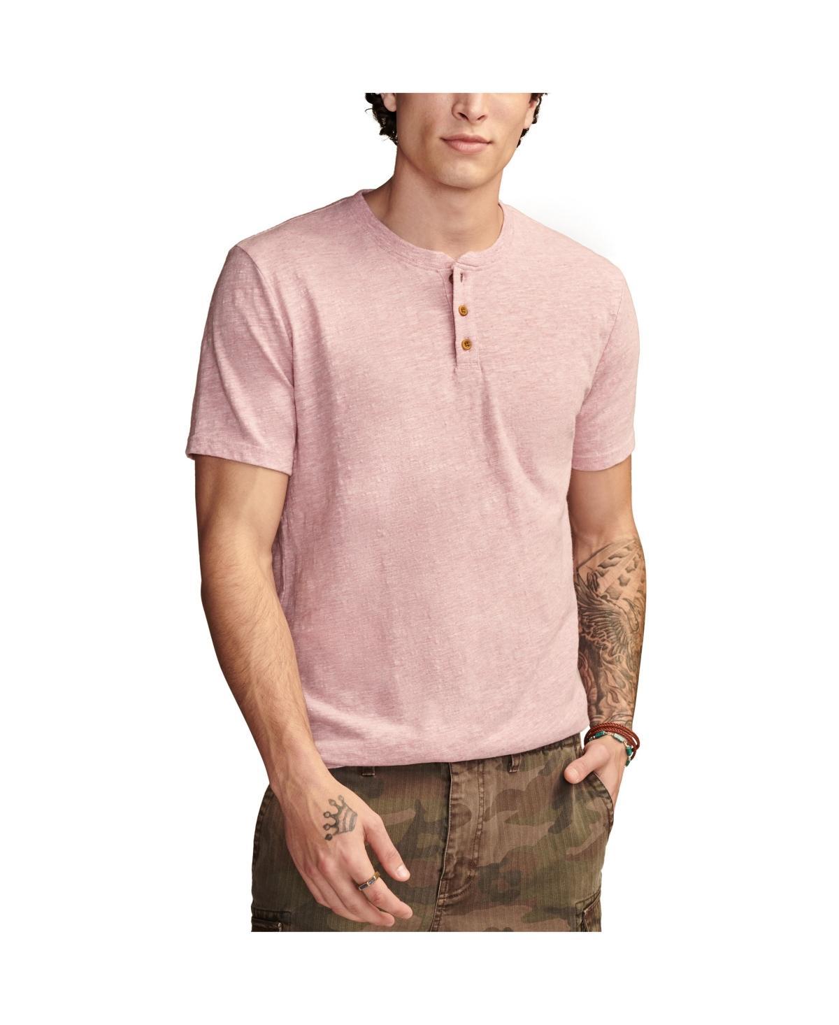 Lucky Brand Mens Linen Short Sleeve Henley T-shirt Product Image