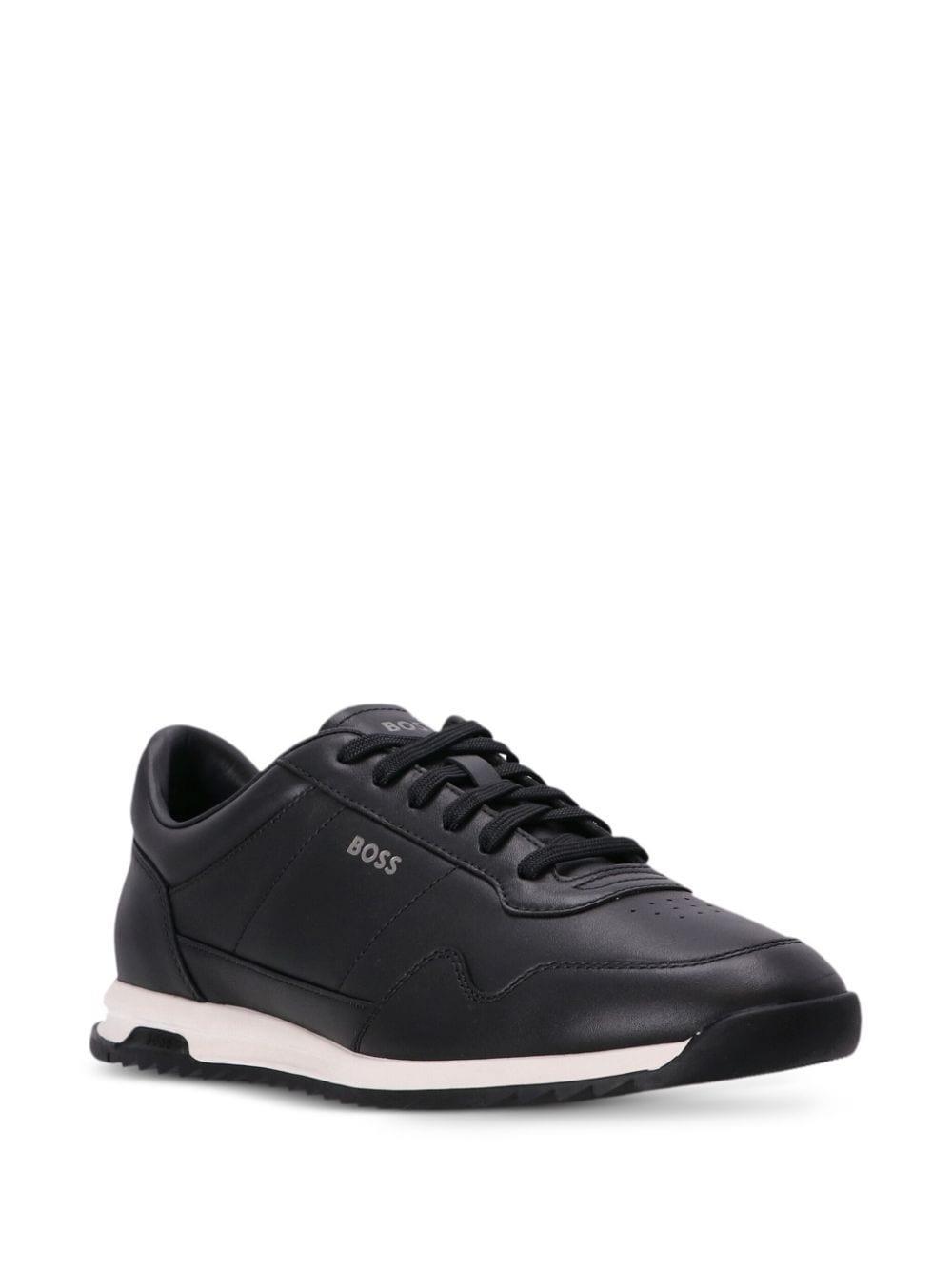 HUGO BOSS Zayn Leather Sneakers In Blau Product Image