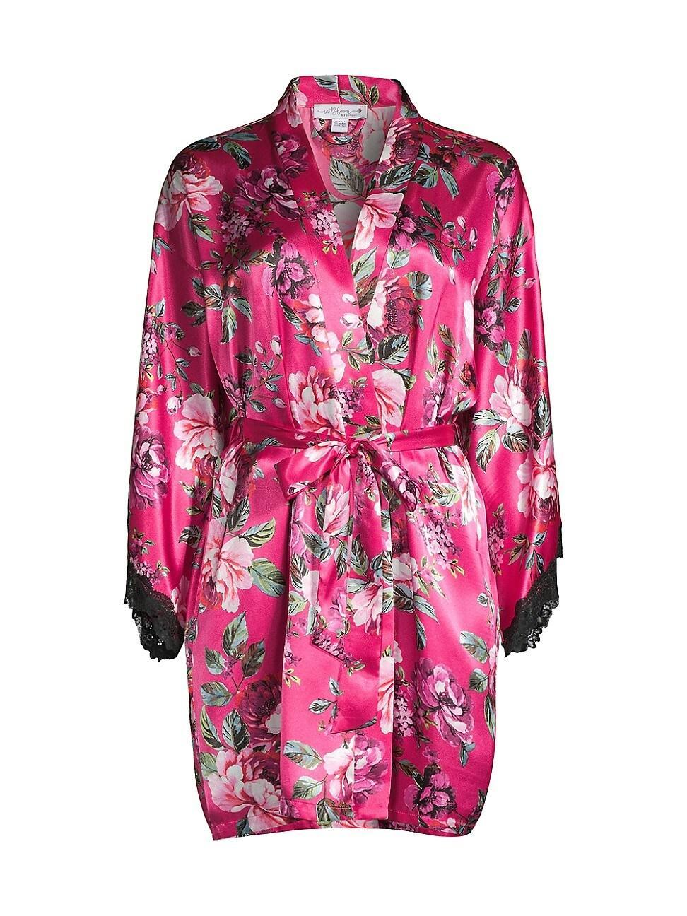 Womens Felicity Satin Floral Robe Product Image