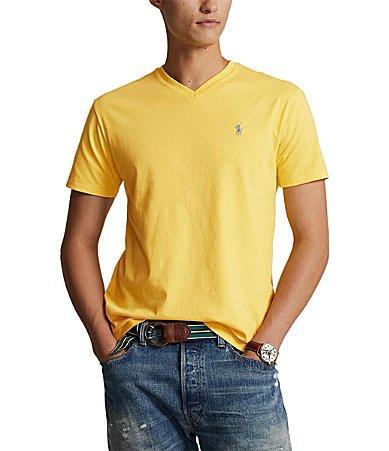 Men's Classic-fit Jersey V-neck T-shirt In Garden Pink Product Image