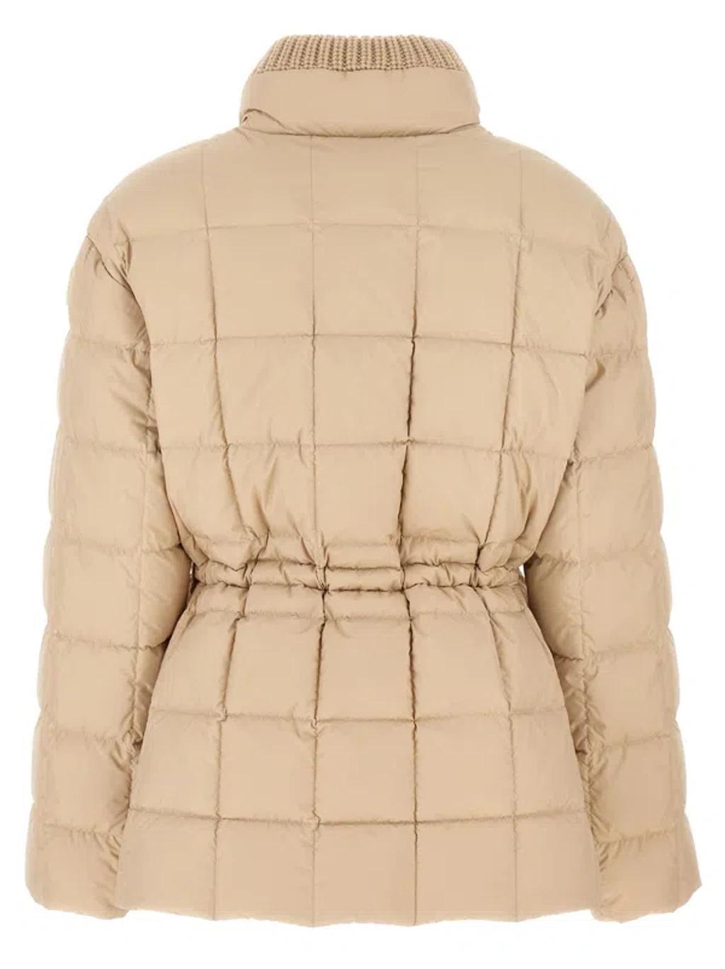 MONCLER Antigone Down Jacket In Beige Product Image