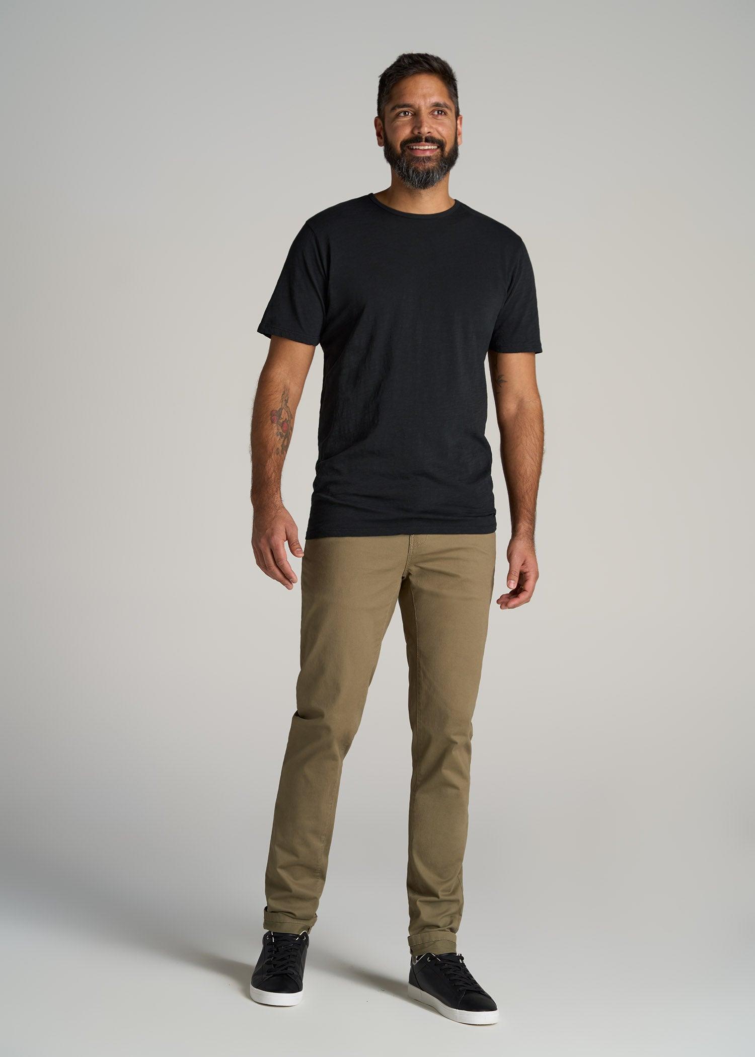 REGULAR-FIT Slub Tee in Black - Tall Men's Shirts Male Product Image