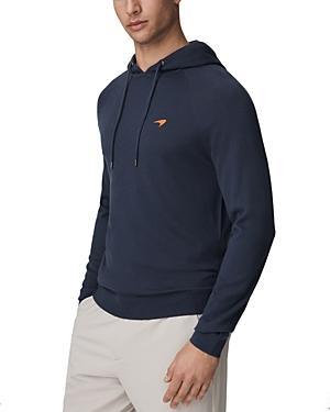 REISS X Mclaren F1 Team Mitford Merino Wool Slim Fit Hoodie In Airforce Blue Product Image