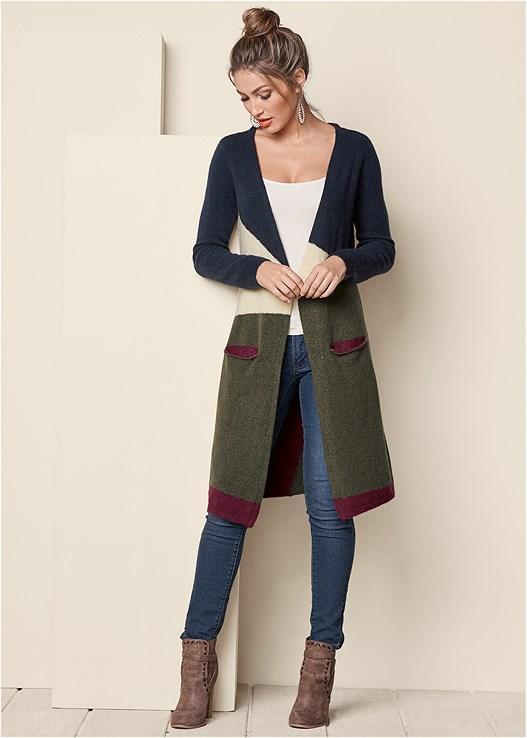 Color Block Cardigan Product Image