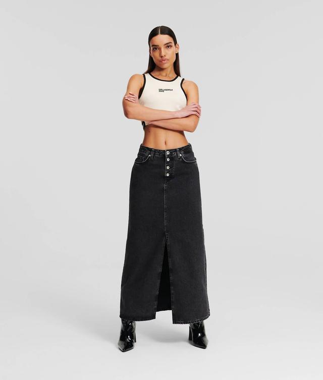 KLJ HIGH-RISE DENIM MAXI SKIRT Product Image