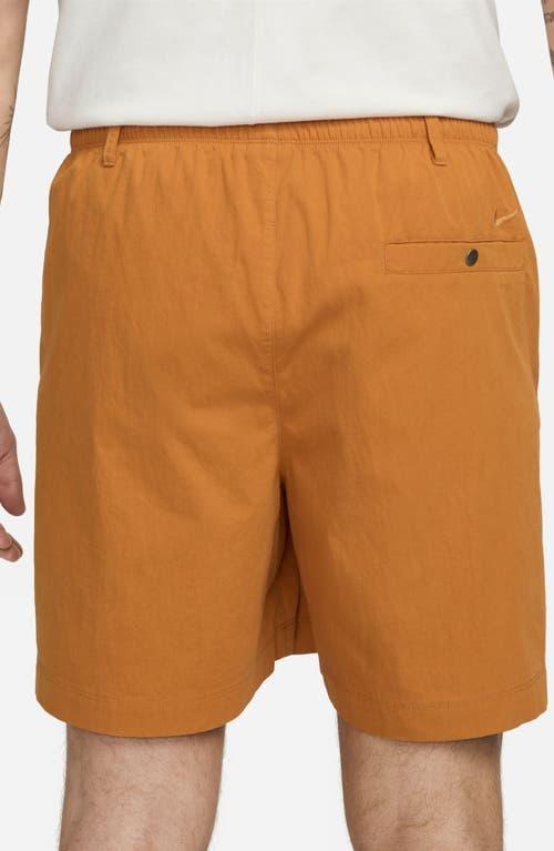 NIKE Life Drawstring Cargo Camp Shorts In Orange Product Image