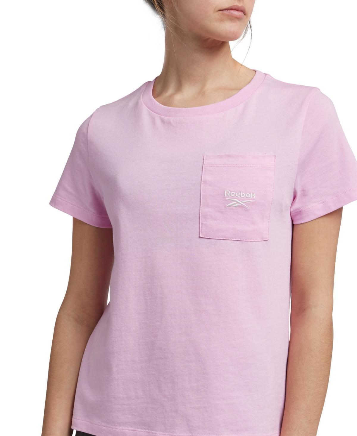 Reebok Womens Cotton Identity Classics Patch-Pocket T-Shirt Product Image