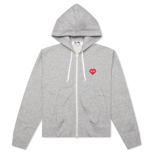 Comme des Garcons PLAY x the Artist Invader Women's Hooded Sweatshirt - Top Grey Female Product Image