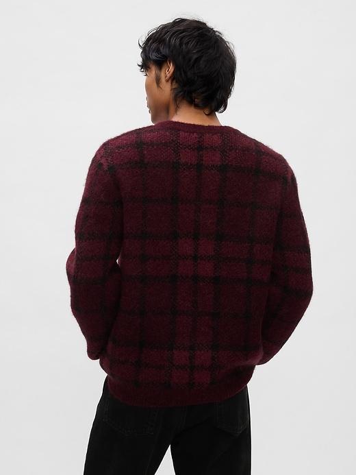 Plaid V-Neck Sweater Product Image