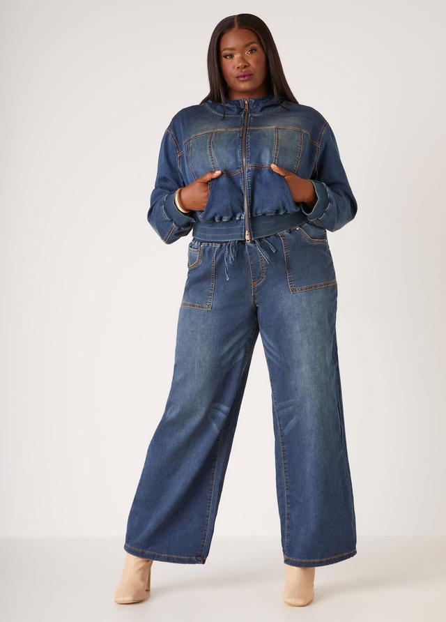 Wide Leg Knitted Jeans Product Image