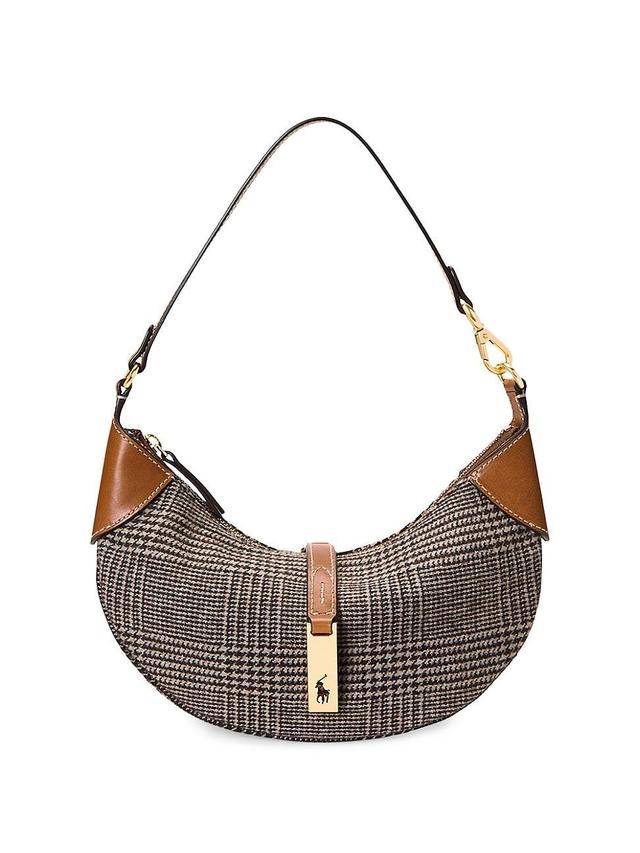 Womens Polo ID Mini Glen Plaid Wool-Blend Shoulder Bag Product Image