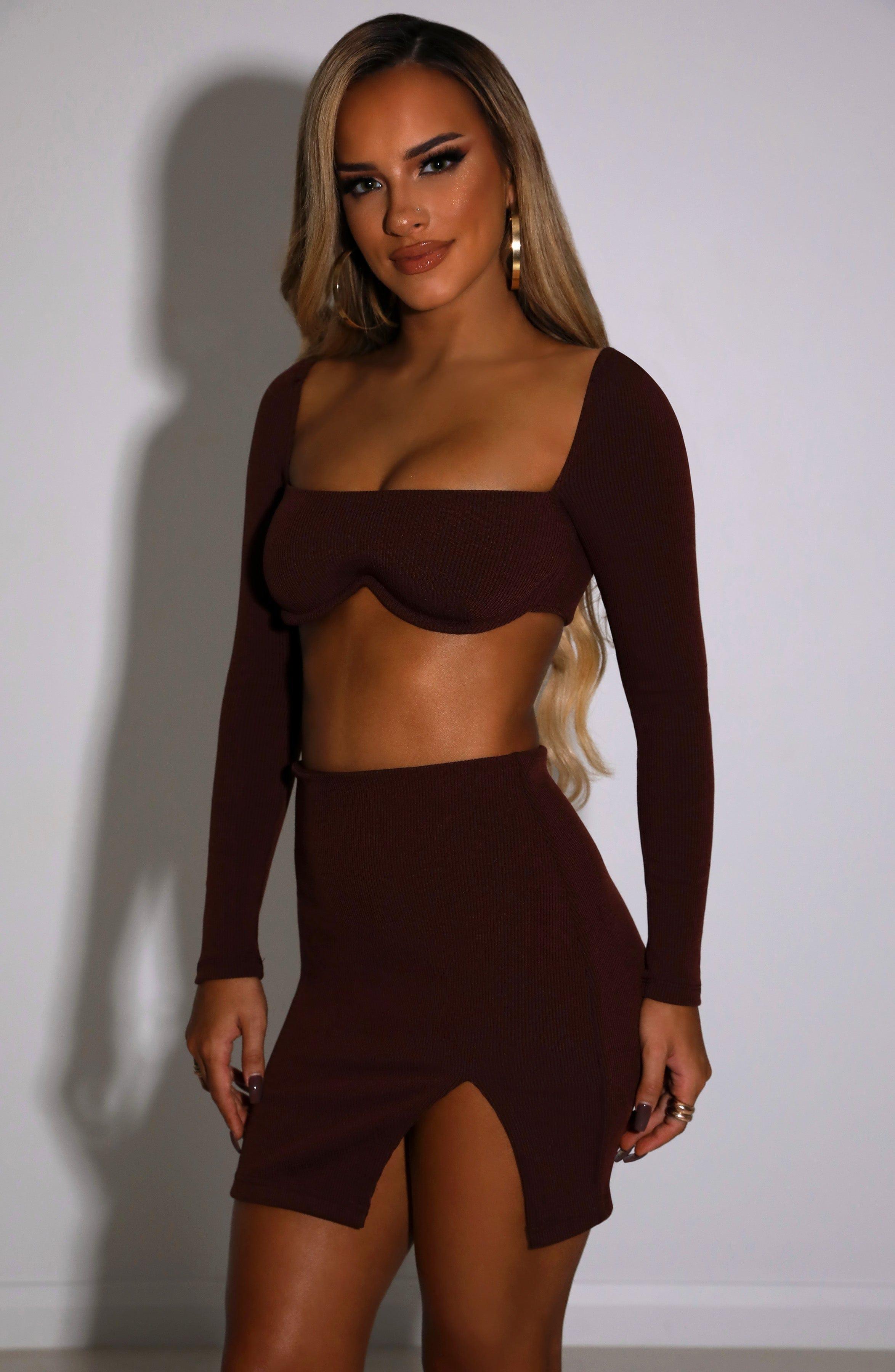 Eliza Mini Skirt - Chocolate Product Image