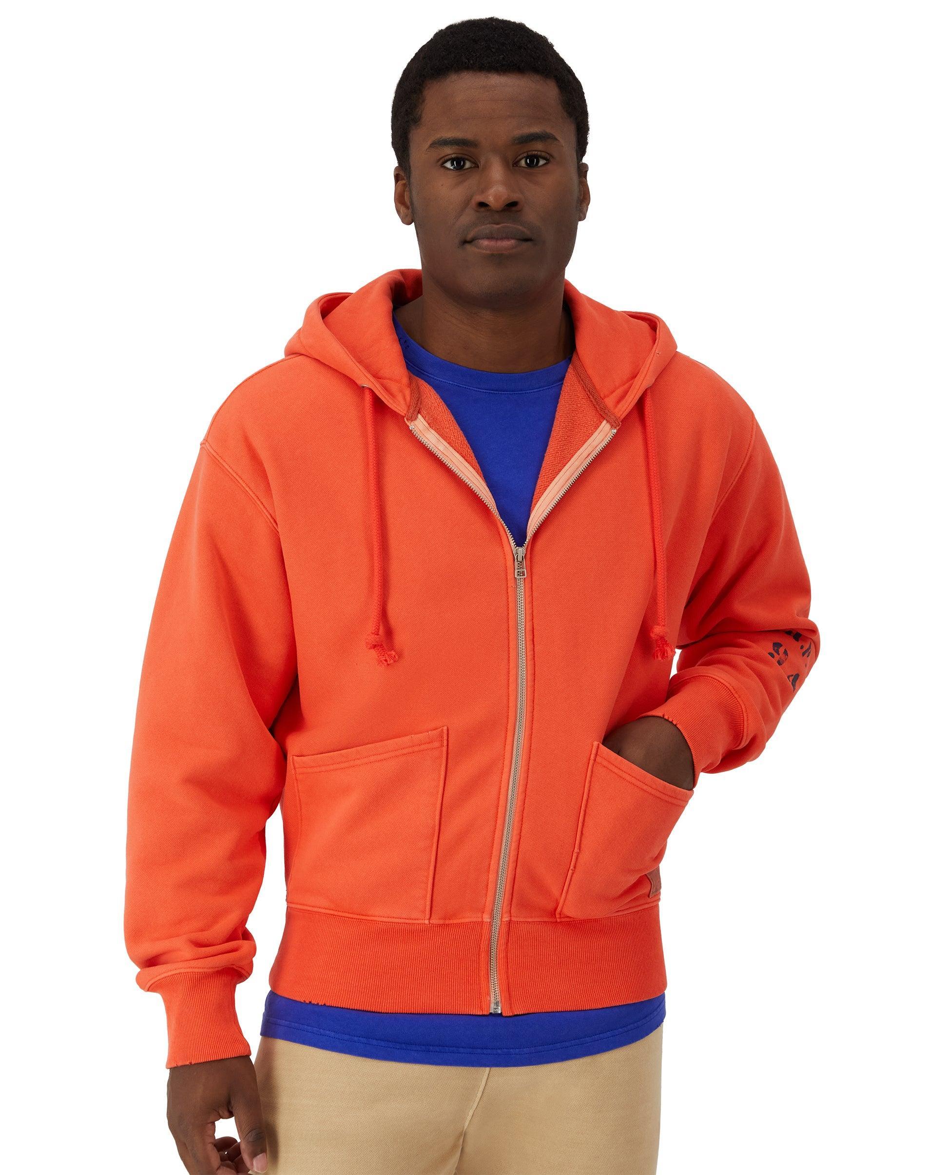 Mens Champion R-Chival Reverse Weave Full-Zip Hoodie, Ink Stamped Time Capsule Surf The Web XL Product Image