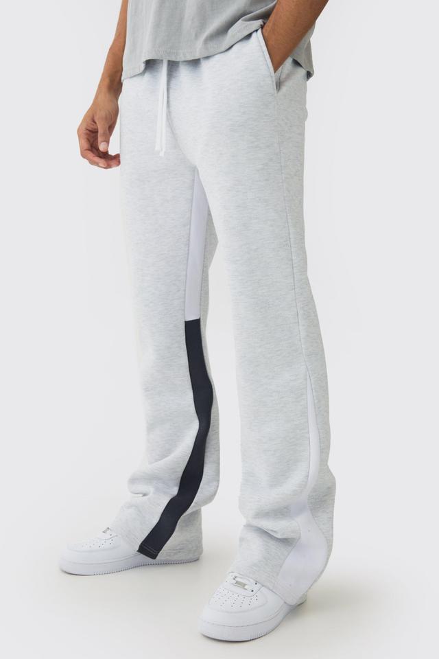 Regular Fit Stacked Gusset Sweatpants | boohooMAN USA Product Image