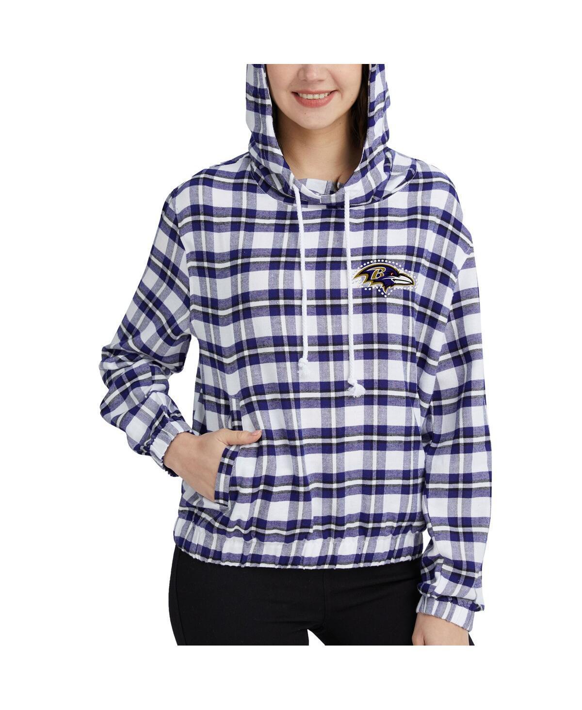 Womens Concepts Sport Purple Baltimore Ravens Sienna Flannel Long Sleeve Hoodie Top - Purple Product Image