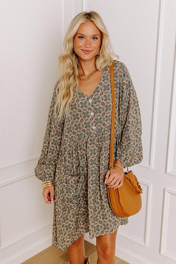 Maple Grove Shift Dress In Beige Product Image