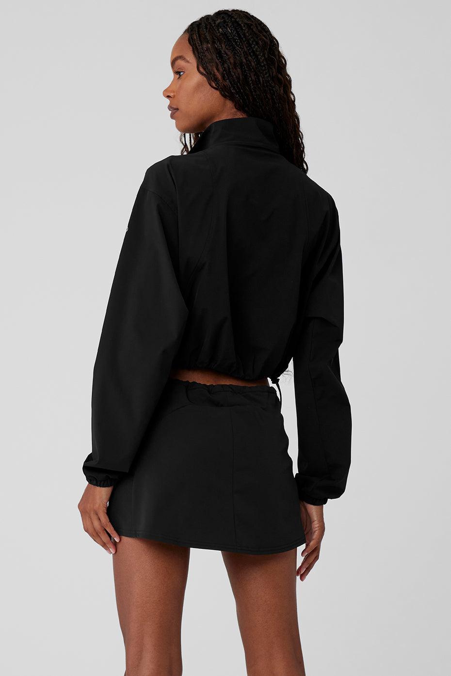 1/4 Zip Cropped In The Lead Coverup - Black Female Product Image