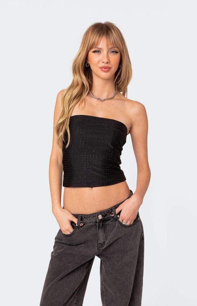 Edikted Women's Soul Rhinestone Tube Top Product Image