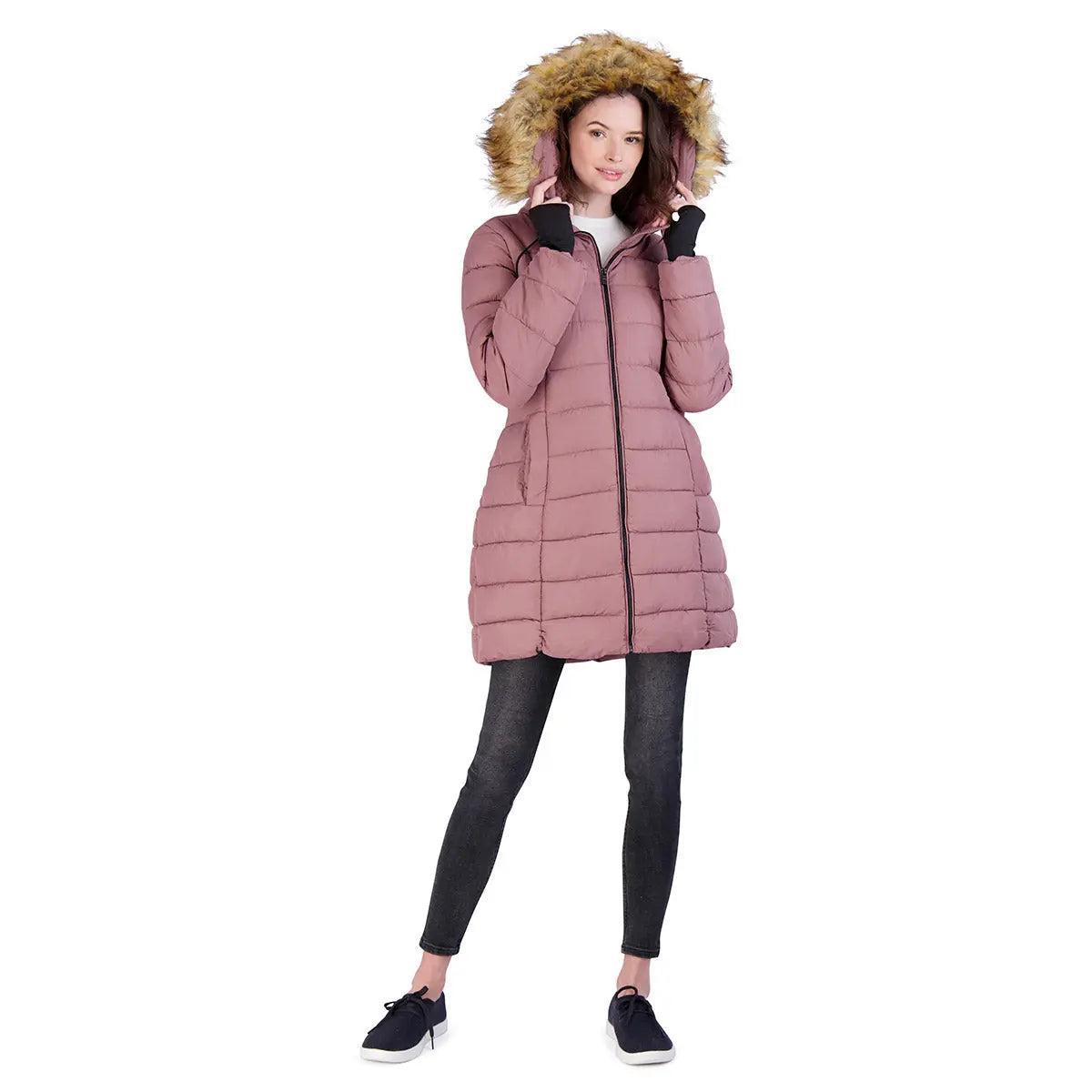 Steve Madden Women's Jacket with Faux Fur Hood Product Image