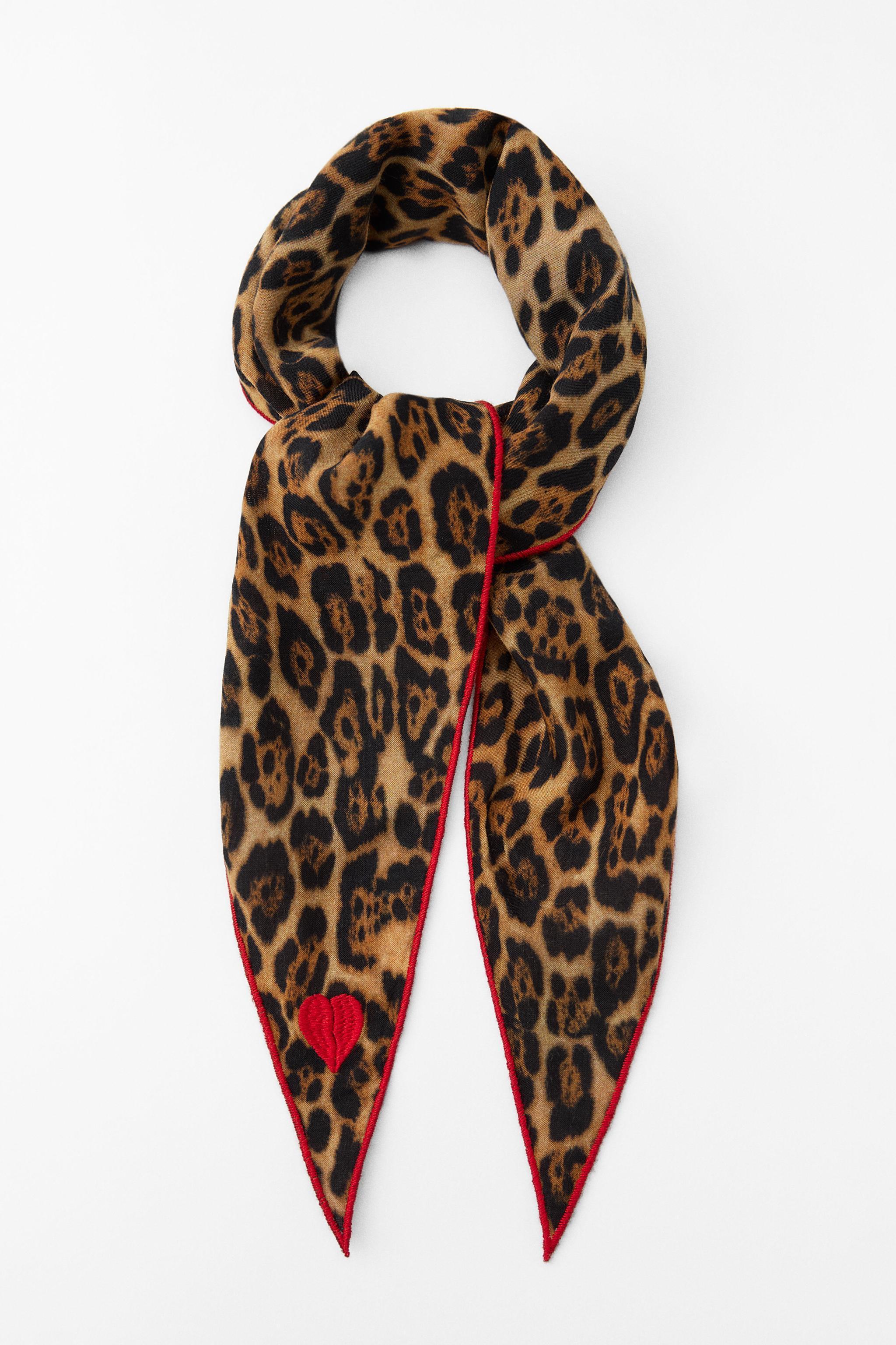 ANIMAL PRINT EMBROIDERED BANDANA Product Image