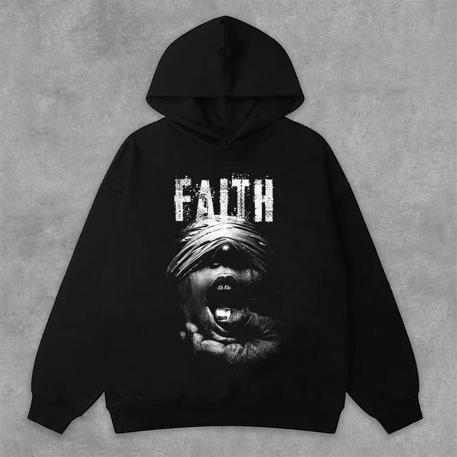 Sopula Mummy Faith Graphic Print Side Pockets Hoodie Product Image