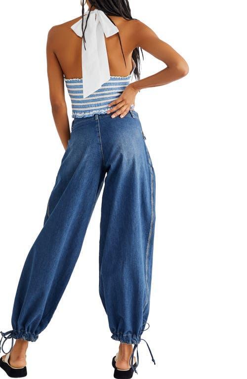 Lotus High Waist Tie Hem Barrel Leg Jeans In Juno Product Image