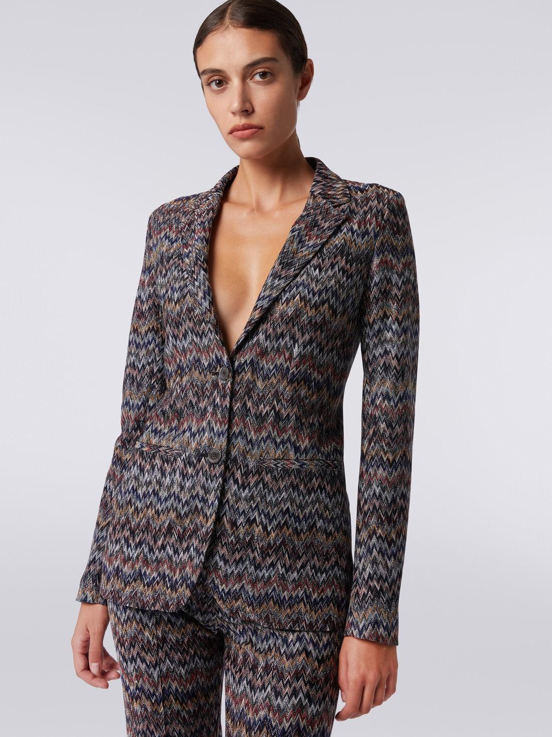 Blazer in zigzag viscose blend with lurex Multicoloured | Missoni Product Image