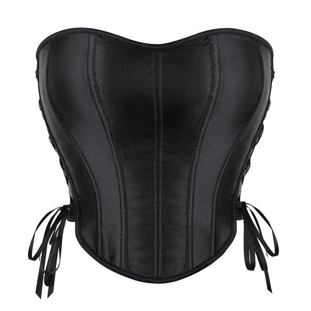 Plain Lace-Up Bustier Top Product Image