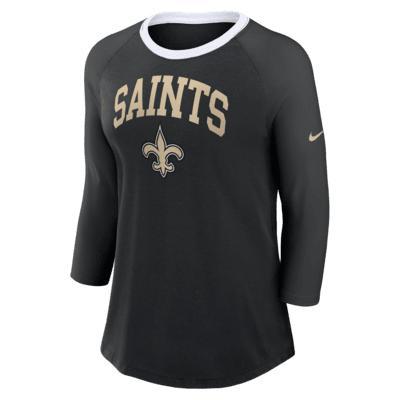 New Orleans Saints Women's Nike NFL 3/4-Sleeve T-Shirt Product Image