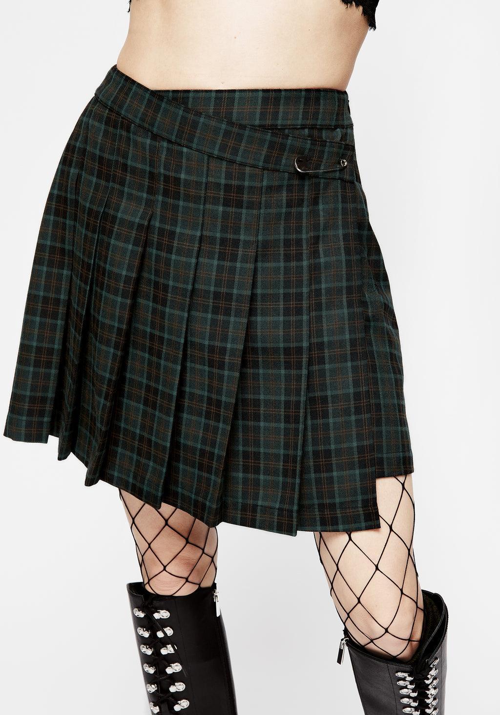 Nightingale Asymmetric Pleated Mini Skirt Product Image