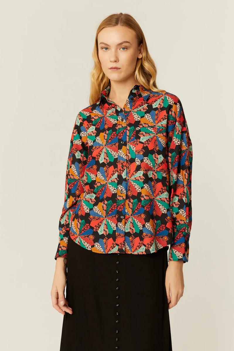 Patchwork Blouse Product Image