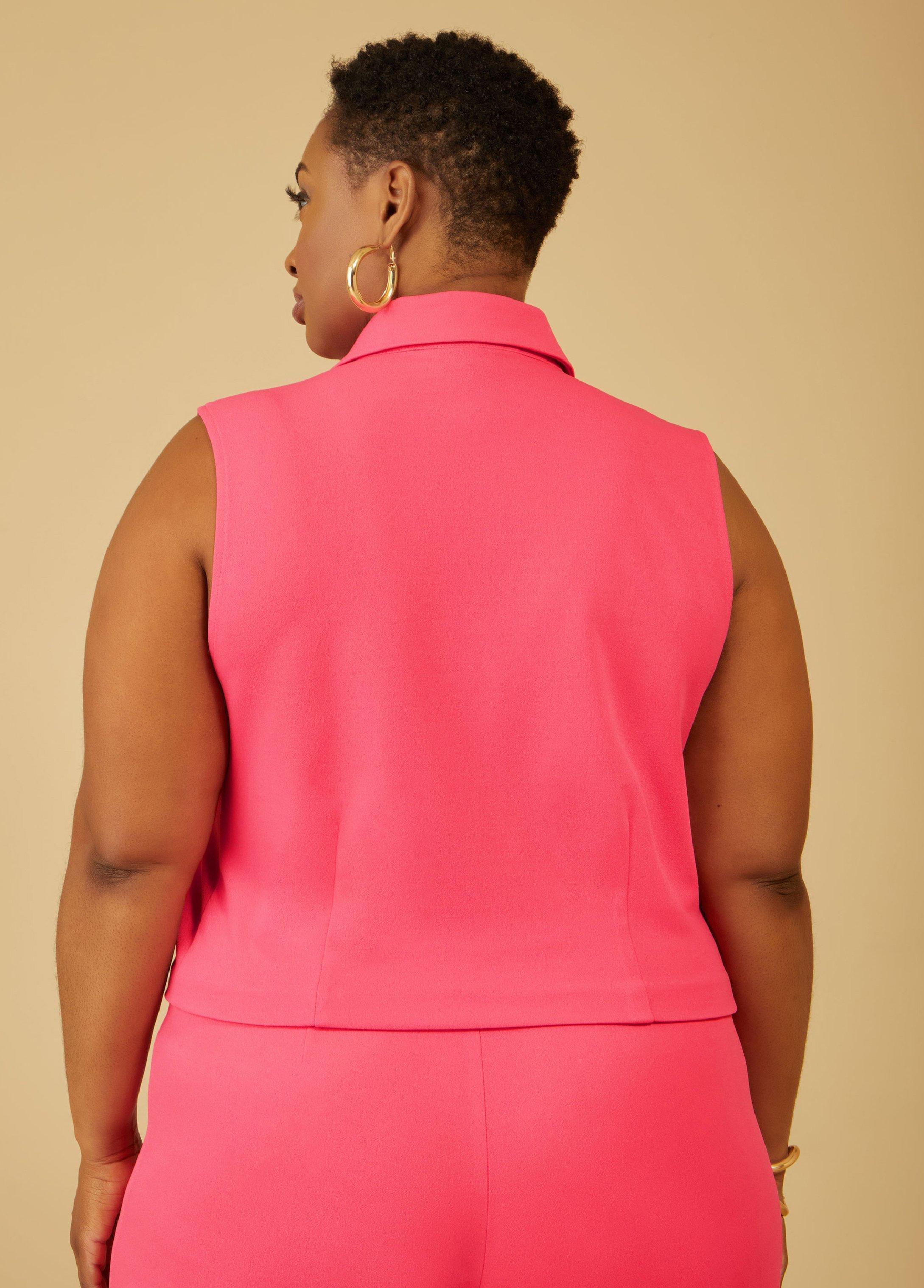 Cropped Crepe Vest Product Image