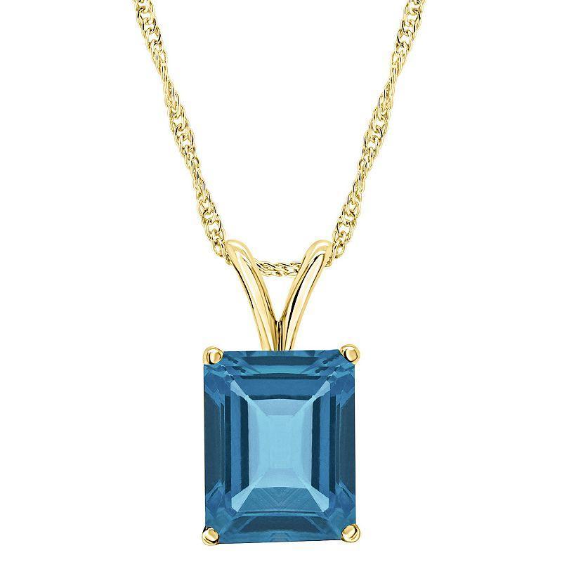 Blue Topaz (3 ct. t.w.) Pendant Necklace in Sterling Silver. Also Available in Amethyst and Citrine Product Image