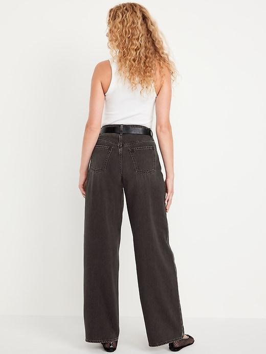 High-Waisted Baggy Wide-Leg Jeans Product Image