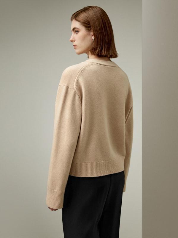 Cropped Wool-Cashmere Blend Cardigan Product Image