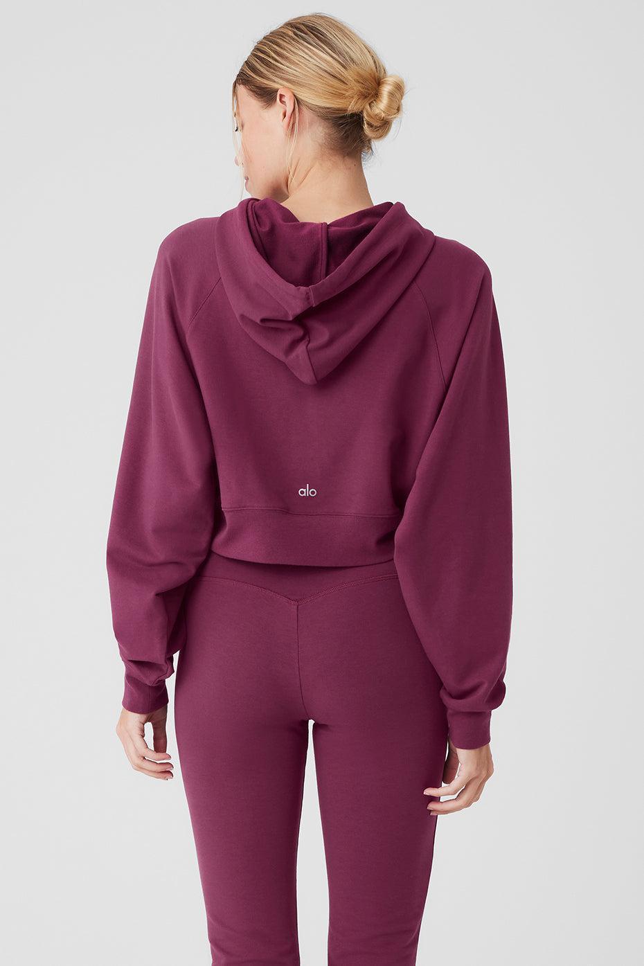 Cropped Double Take Hoodie - Wild Berry Product Image