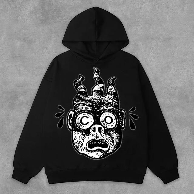 Funny Cartoon Avatar Graphics Print Casual Side Pockets Hoodie Product Image