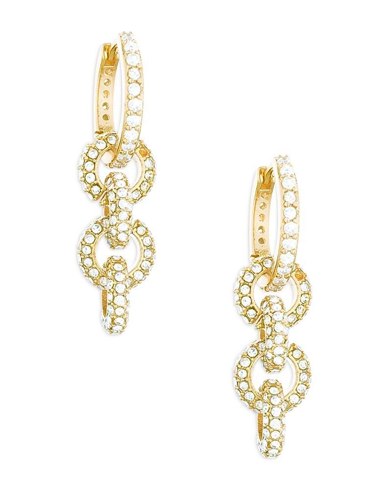 Womens Multi-Ring 18K Gold-Plated & Crystal Dangle Earrings Product Image