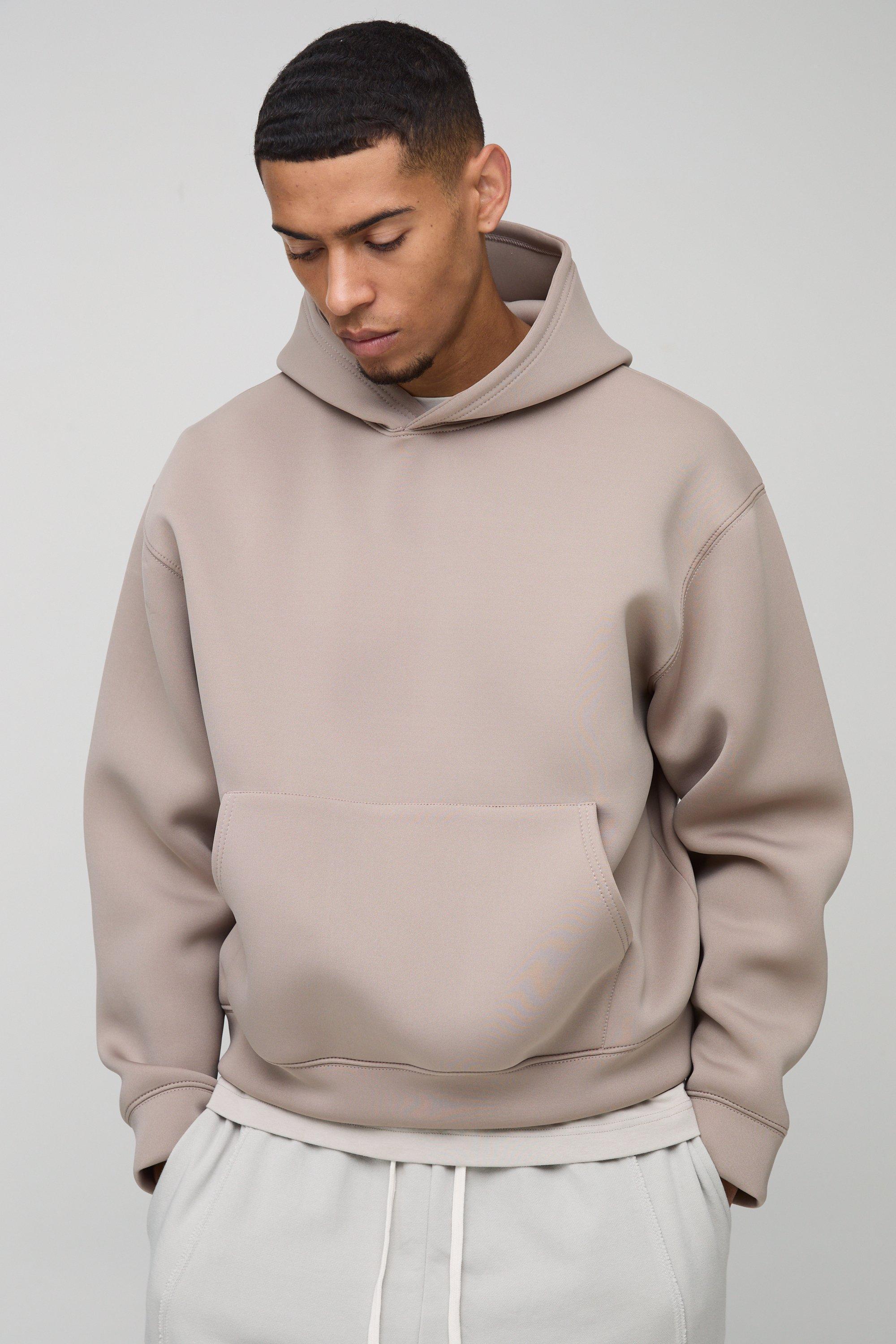 Oversized Boxy Bonded Scuba Hoodie | boohooMAN USA Product Image