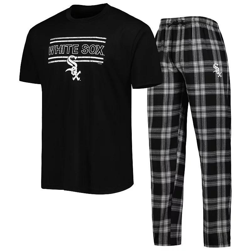 Mens Concepts Sport Black and Gray Chicago White Sox Badge T-shirt and Pants Sleep Set - Black Product Image