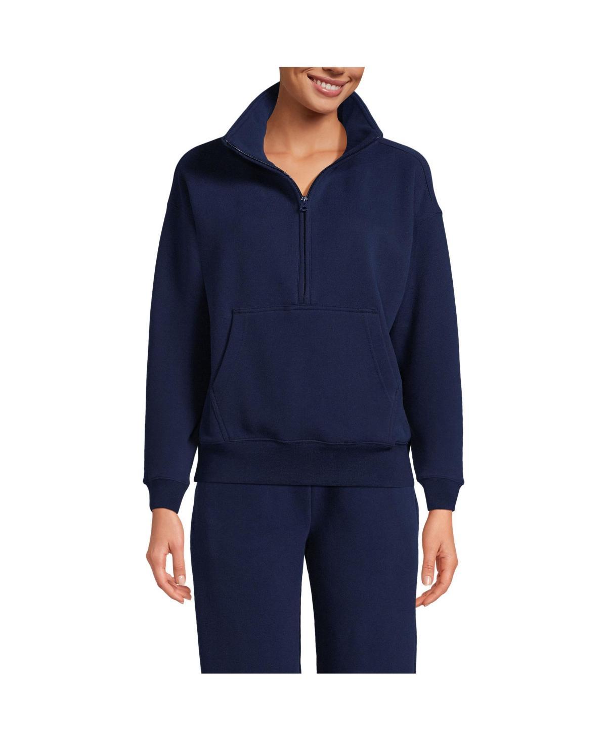 Womens Lands End Modern Fit Half-Zip Sweatshirt Product Image