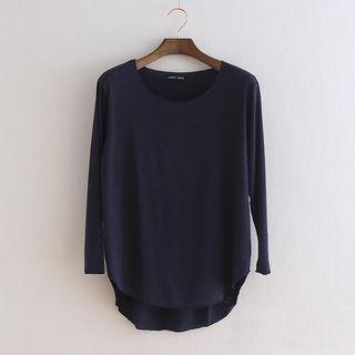 Long-Sleeve Round Neck T-Shirt Product Image