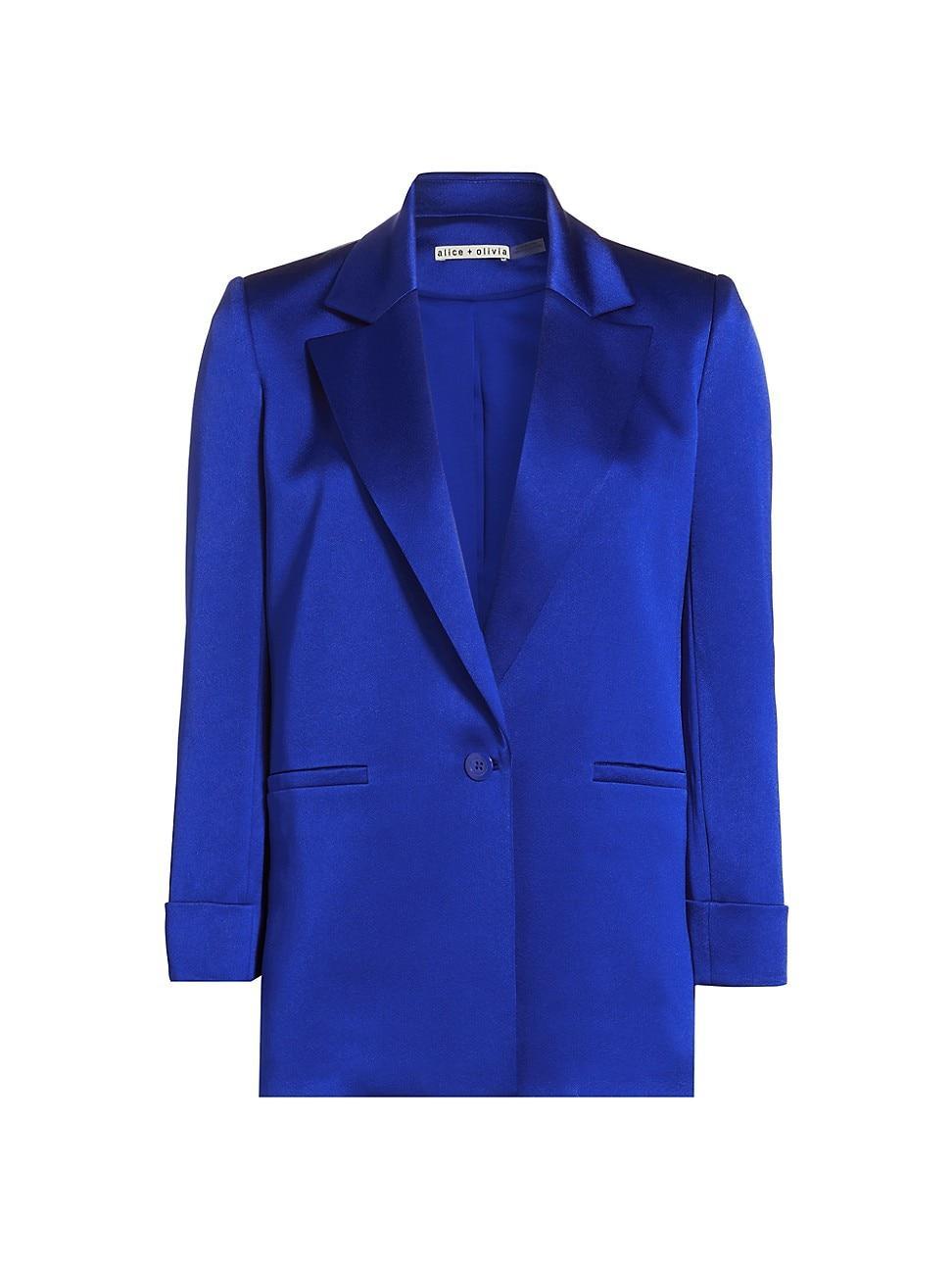 Womens Denny Satin Single-Breasted Blazer Product Image