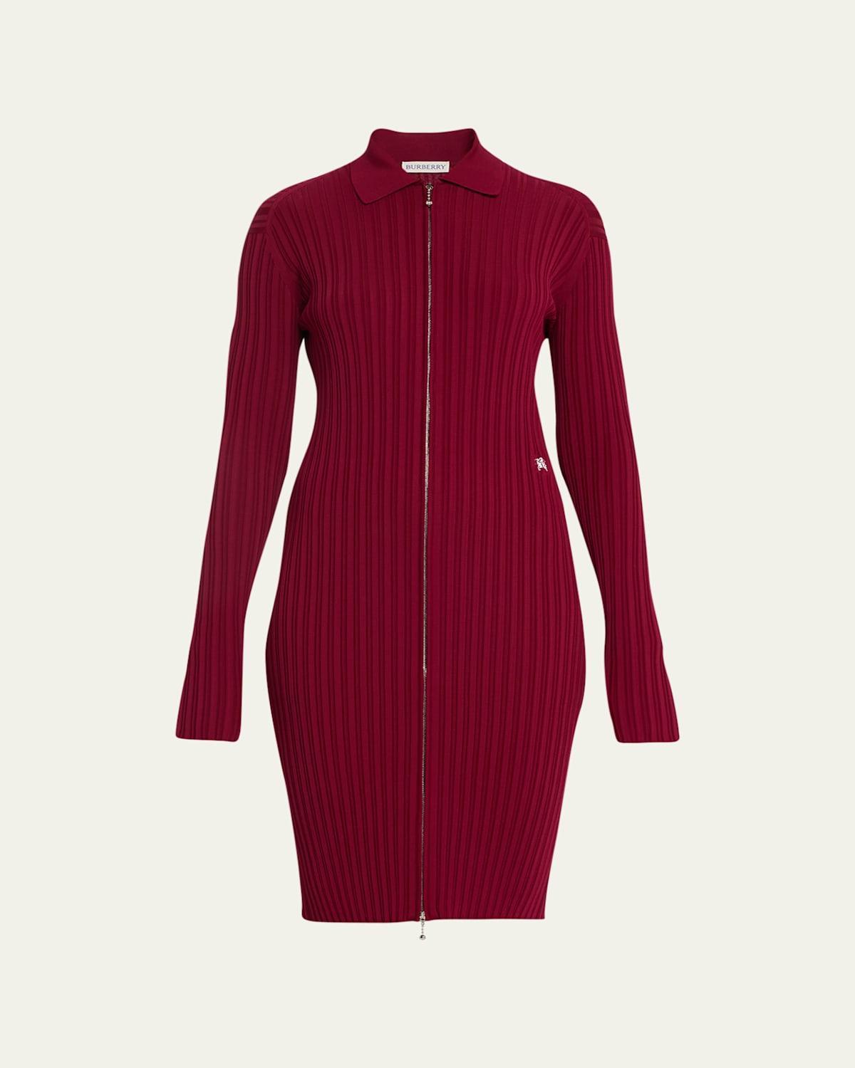 Womens EKD Rib-Knit Polo Sweaterdress Product Image