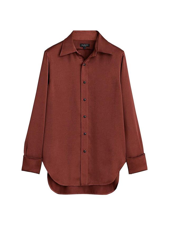 Womens Delphine Satin Shirt Product Image